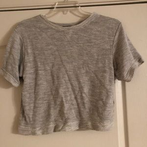 Soft Gray Shirt Sleeve Top